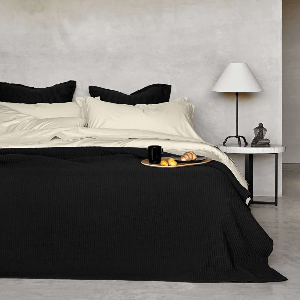 Textured Cotton Coverlet